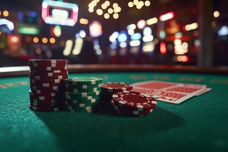 Live dealer tables with multi-camera studio setup
